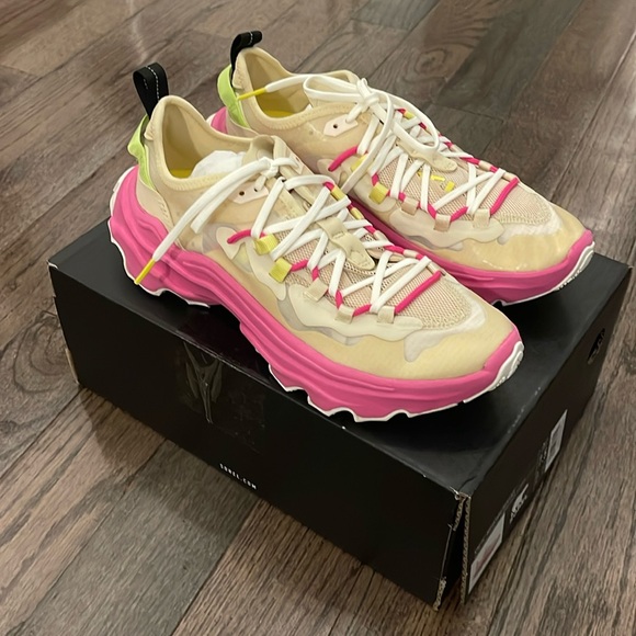 Sorel Shoes - SOREL Kinetic Breakthru Tech Lace Sneakers Bleached Ceramic, Fushia Fizz New